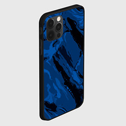 Чехол для iPhone 12 Pro Max Тёмный синий абстракция, цвет: 3D-черный — фото 2