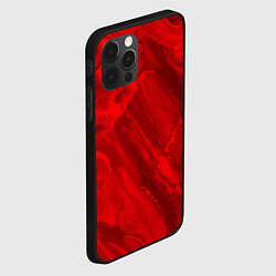 Чехол для iPhone 12 Pro Max Красный камень абстракция, цвет: 3D-черный — фото 2