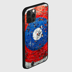 Чехол для iPhone 12 Pro Max Бело-сине-красная мишень, цвет: 3D-черный — фото 2