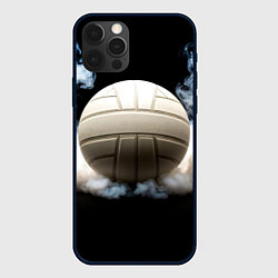Чехол для iPhone 12 Pro Max Волейбольный мяч в дыму, цвет: 3D-черный