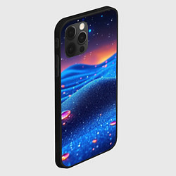 Чехол для iPhone 12 Pro Max Синяя дюна - текстура, цвет: 3D-черный — фото 2