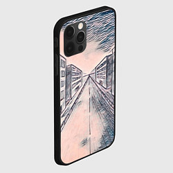 Чехол для iPhone 12 Pro Max Сумрачный город, цвет: 3D-черный — фото 2