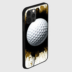 Чехол для iPhone 12 Pro Max Мяч для гольфа на белом, цвет: 3D-черный — фото 2