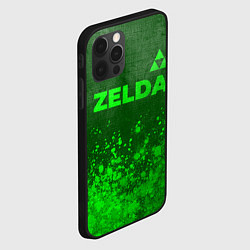 Чехол для iPhone 12 Pro Max Zelda - green gradient посередине, цвет: 3D-черный — фото 2