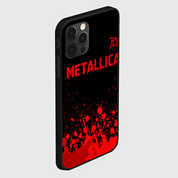 Чехол для iPhone 12 Pro Max Metallica - red gradient посередине, цвет: 3D-черный — фото 2
