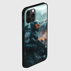 Чехол для iPhone 12 Pro Max Инопланетный боец, цвет: 3D-черный — фото 2
