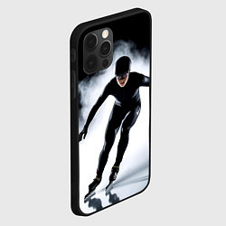 Чехол для iPhone 12 Pro Max Скоростной бег на коньках в черном, цвет: 3D-черный — фото 2