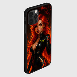 Чехол для iPhone 12 Pro Max Пламенная Мавуика - Genshin Impact, цвет: 3D-черный — фото 2