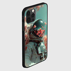 Чехол для iPhone 12 Pro Max Весенний космонавт, цвет: 3D-черный — фото 2
