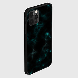 Чехол для iPhone 12 Pro Max Color black turquoise, цвет: 3D-черный — фото 2