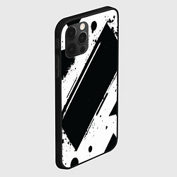 Чехол для iPhone 12 Pro Max Color black white, цвет: 3D-черный — фото 2