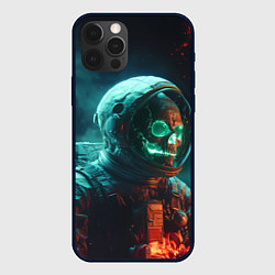 Чехол для iPhone 12 Pro Max Череп космонавта в скафандре, цвет: 3D-черный