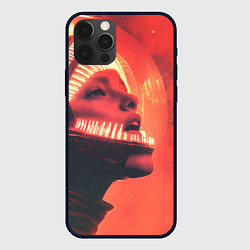 Чехол для iPhone 12 Pro Max Скафандр Чужого на девушке, цвет: 3D-черный