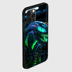 Чехол для iPhone 12 Pro Max Чужой с зеленым неоном, цвет: 3D-черный — фото 2