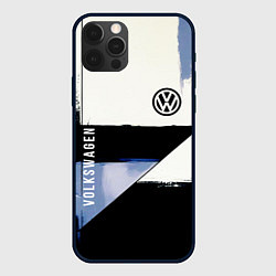 Чехол для iPhone 12 Pro Max Volkswagen логотип, цвет: 3D-черный