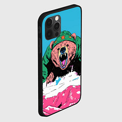 Чехол для iPhone 12 Pro Max Хищный русский медведь, цвет: 3D-черный — фото 2