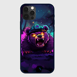 Чехол для iPhone 12 Pro Max Зловещий медведь, цвет: 3D-черный