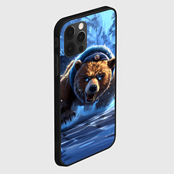 Чехол для iPhone 12 Pro Max Злой русский медведь иллюстрация, цвет: 3D-черный — фото 2