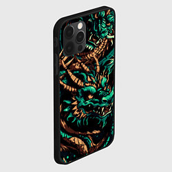 Чехол для iPhone 12 Pro Max Японские драконы ирезуми, цвет: 3D-черный — фото 2