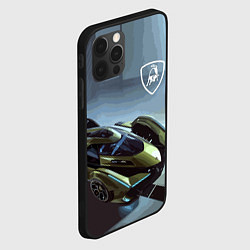 Чехол для iPhone 12 Pro Max Lamborghini - motorsport extreme, цвет: 3D-черный — фото 2