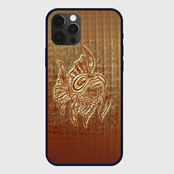 Чехол для iPhone 12 Pro Max Рыбка на тетрадном листе, цвет: 3D-черный