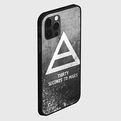 Чехол для iPhone 12 Pro Max Thirty Seconds to Mars - grey gradient, цвет: 3D-черный — фото 2