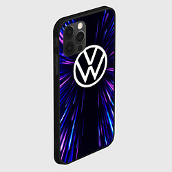 Чехол для iPhone 12 Pro Max Volkswagen neon energy, цвет: 3D-черный — фото 2