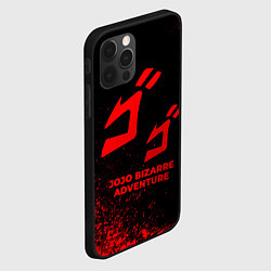 Чехол для iPhone 12 Pro Max JoJo Bizarre Adventure - red gradient, цвет: 3D-черный — фото 2
