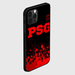 Чехол для iPhone 12 Pro Max PSG - red gradient посередине, цвет: 3D-черный — фото 2