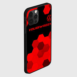 Чехол для iPhone 12 Pro Max Volkswagen - red gradient посередине, цвет: 3D-черный — фото 2