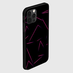 Чехол для iPhone 12 Pro Max Color pink line, цвет: 3D-черный — фото 2