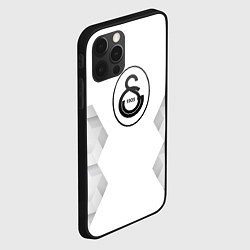 Чехол для iPhone 12 Pro Max Galatasaray white poly, цвет: 3D-черный — фото 2