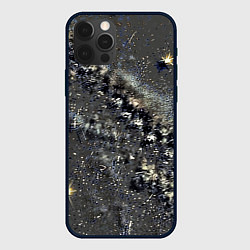 Чехол для iPhone 12 Pro Max Тёмный серый абстракция звёзды, цвет: 3D-черный