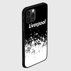 Чехол для iPhone 12 Pro Max Liverpool краски белые, цвет: 3D-черный — фото 2