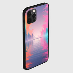 Чехол для iPhone 12 Pro Max Город в розовом тумане, цвет: 3D-черный — фото 2