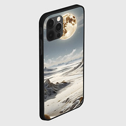Чехол для iPhone 12 Pro Max Луна и горы, цвет: 3D-черный — фото 2