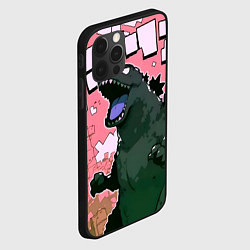 Чехол для iPhone 12 Pro Max Годзилла рычит, цвет: 3D-черный — фото 2