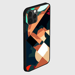 Чехол для iPhone 12 Pro Max Сине-бежевый абстракция, цвет: 3D-черный — фото 2