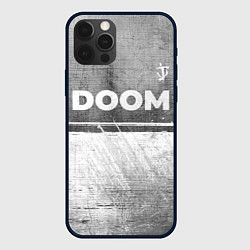 Чехол для iPhone 12 Pro Max Doom - grey gradient посередине, цвет: 3D-черный