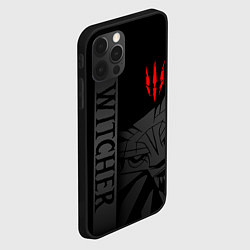 Чехол для iPhone 12 Pro Max Ведьмак - школа волка, цвет: 3D-черный — фото 2