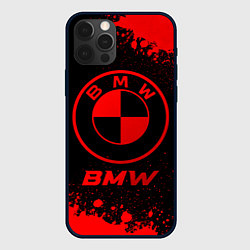 Чехол для iPhone 12 Pro Max BMW - red gradient, цвет: 3D-черный