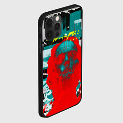 Чехол для iPhone 12 Pro Max Cyberpunk 2077 гранж, цвет: 3D-черный — фото 2