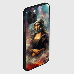 Чехол для iPhone 12 Pro Max Мона Лиза в открытом космосе - нейроарт, цвет: 3D-черный — фото 2