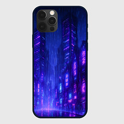 Чехол для iPhone 12 Pro Max Одинокий город неона, цвет: 3D-черный