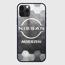 Чехол для iPhone 12 Pro Max Nissan - grey gradient, цвет: 3D-черный