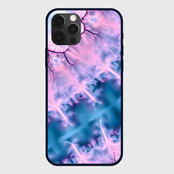 Чехол для iPhone 12 Pro Max Вода и розовая абстракция, цвет: 3D-черный