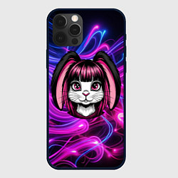 Чехол для iPhone 12 Pro Max Эмо зайка, цвет: 3D-черный