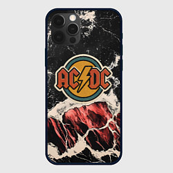 Чехол для iPhone 12 Pro Max ACDC ретро лого, цвет: 3D-черный