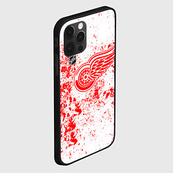 Чехол для iPhone 12 Pro Max Detroit Red Wings NHL white, цвет: 3D-черный — фото 2