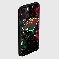 Чехол для iPhone 12 Pro Max Minnesota Wild NHL black, цвет: 3D-черный — фото 2